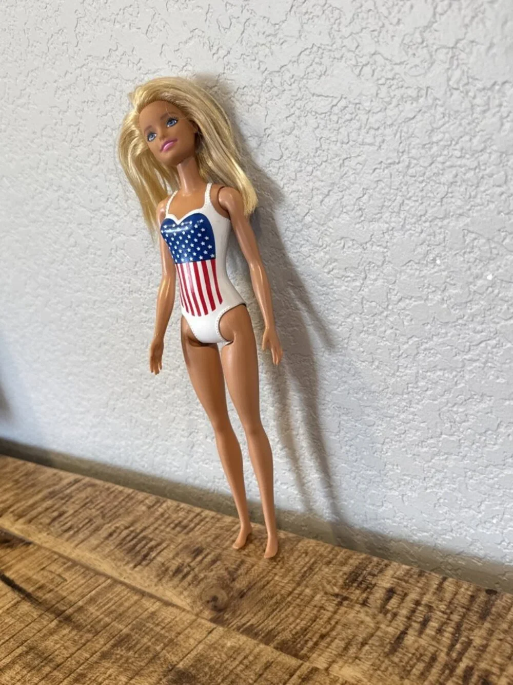 Mattel Barbie Olympic Swimmer USA Swim Team American Flag Swimsuit Doll